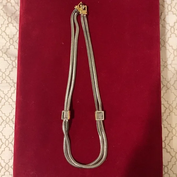 Two Strand Silver Necklace - Picture 6 of 6